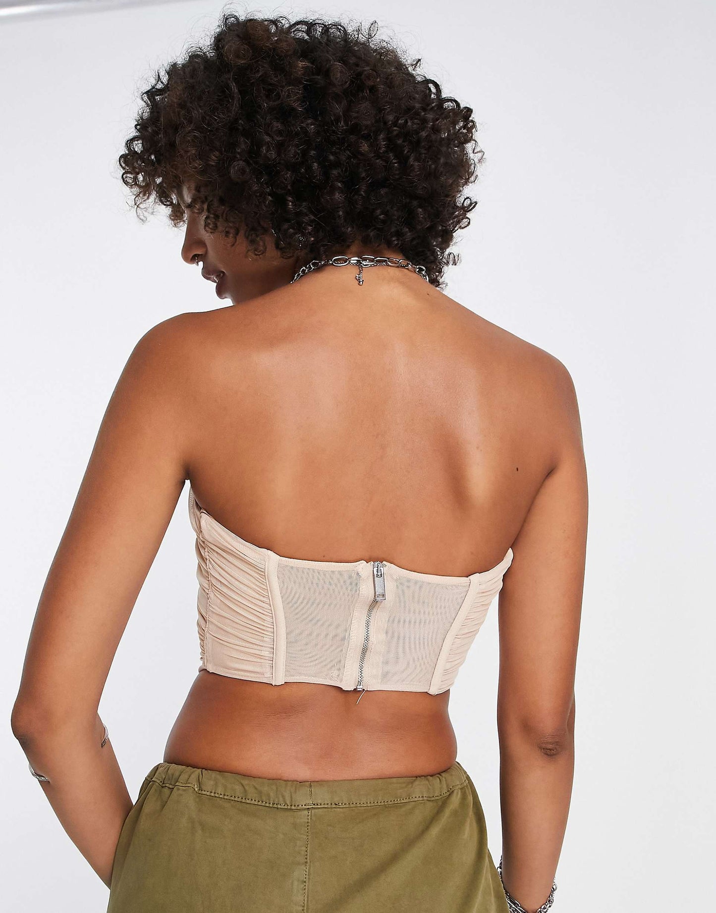 Ruched Structured Corset Top