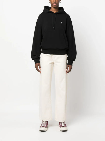 Oversized Embroidered-Logo Hoodie