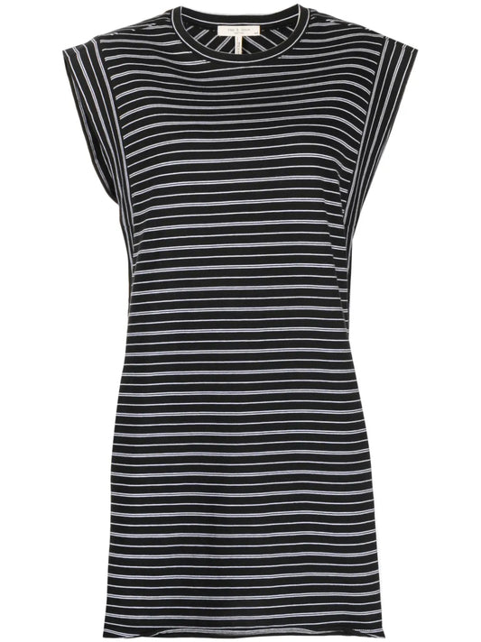 Stripe-Print Organic-Cotton Dress