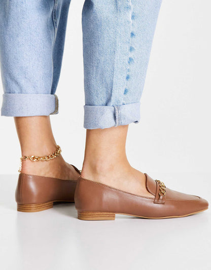 Wide Fit Mingle Chain Loafers