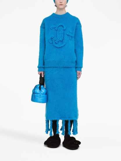 Logo-Embroidered Chunky-Knit Jumper