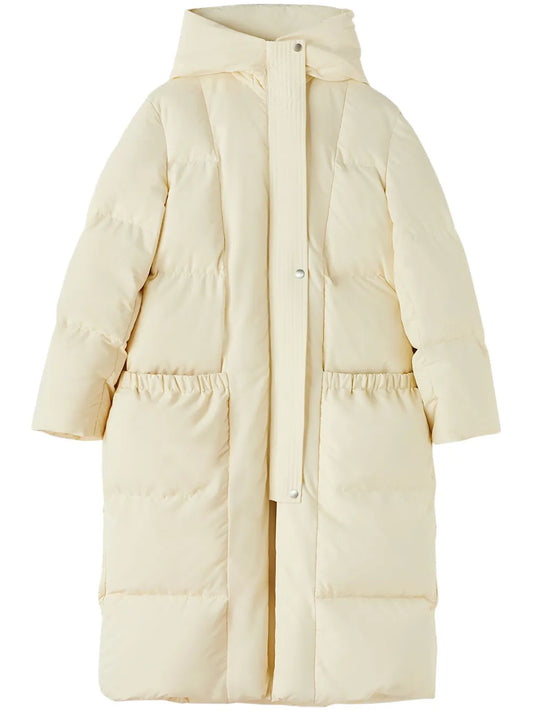 Hooded Quilted Down Coat