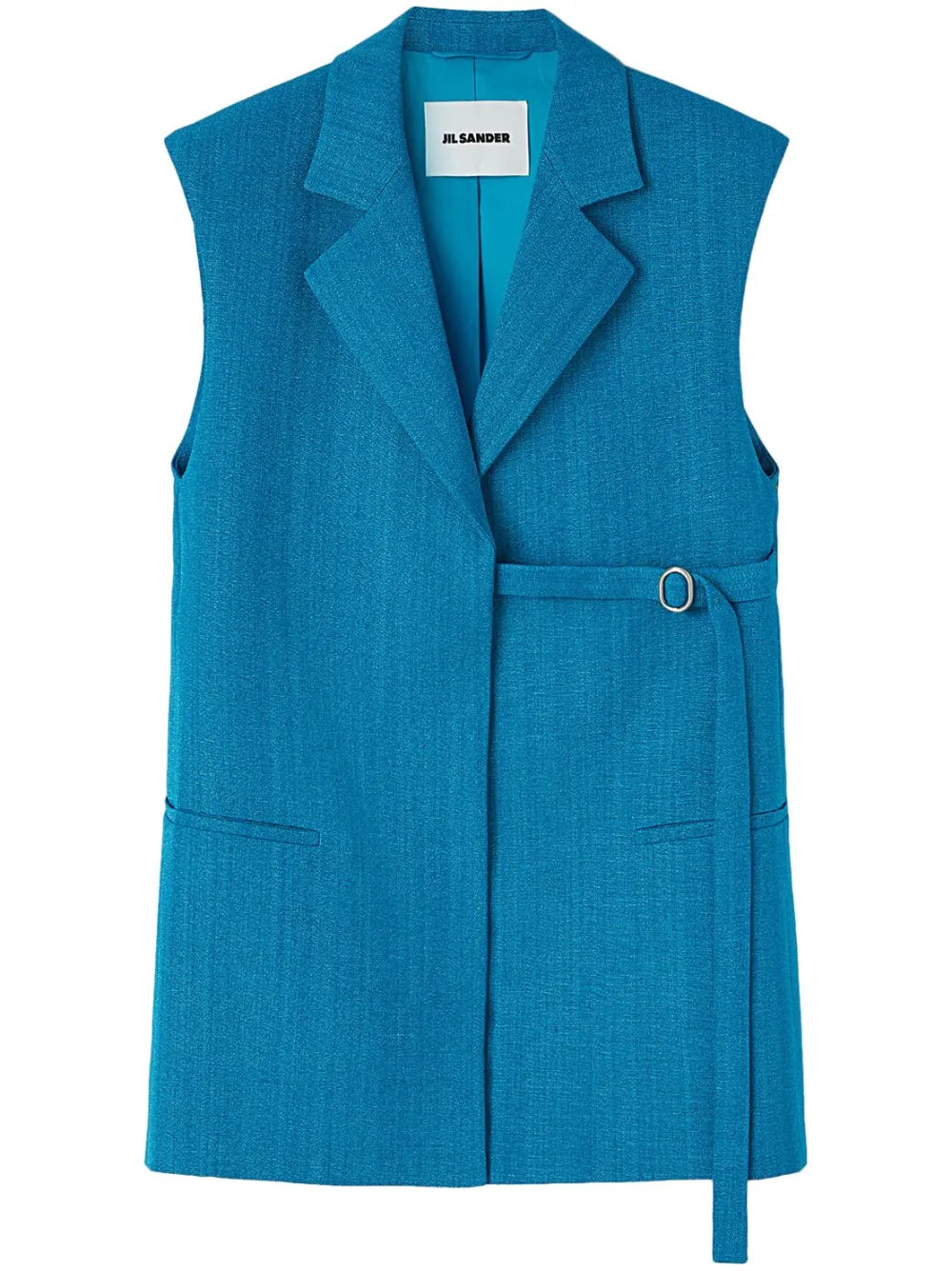 Sleeveless Belted Blazer
