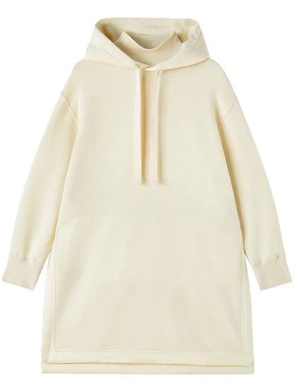Side-Slits Knitted Hoodie