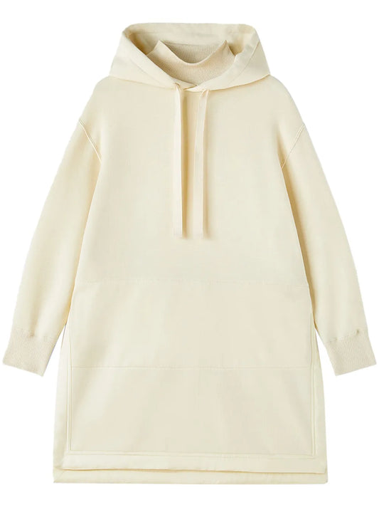 Side-Slits Knitted Hoodie