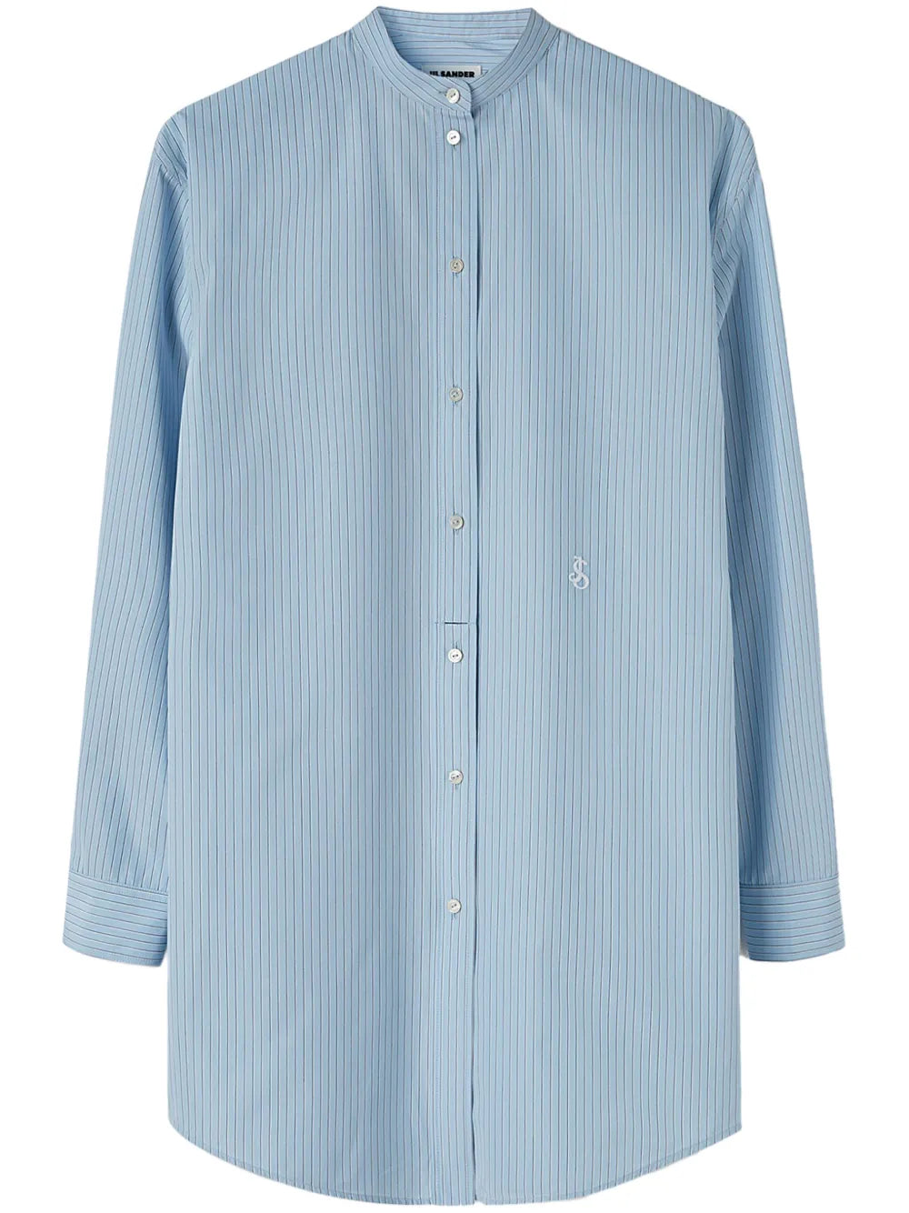 Striped Logo-Patch Cotton Shirt