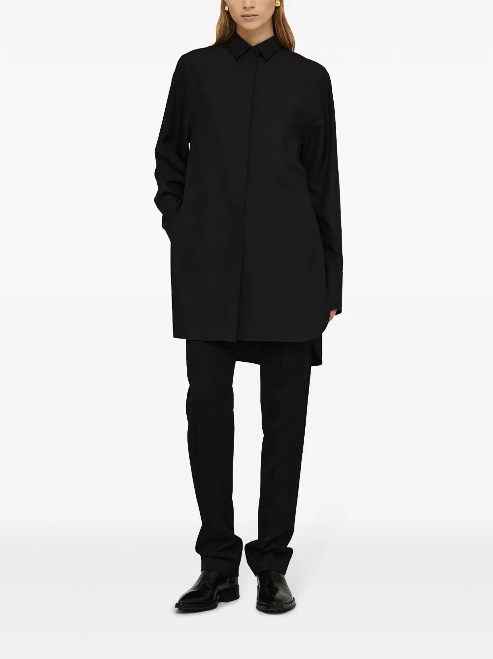 Long-Sleeve Silk Shirt