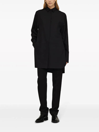 Long-Sleeve Silk Shirt