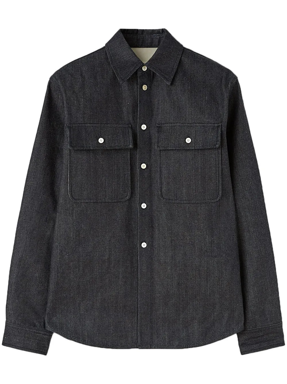 Spread-Collar Denim Shirt