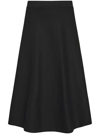 High-Waist Flared-Hem Skirt