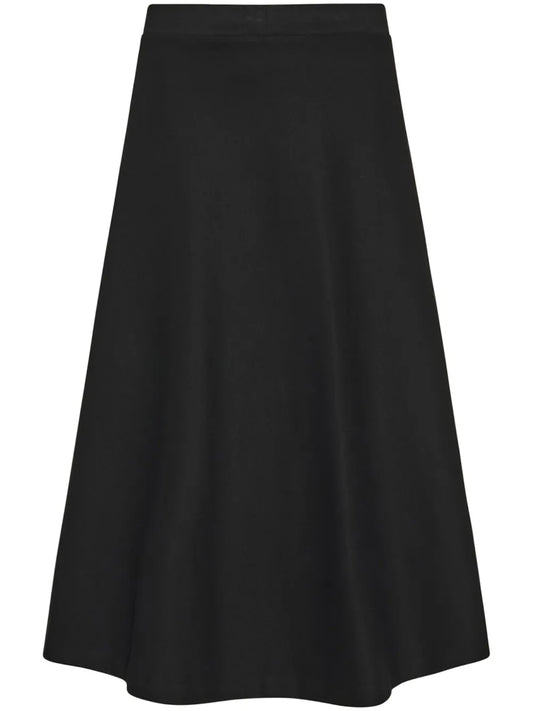 High-Waist Flared-Hem Skirt