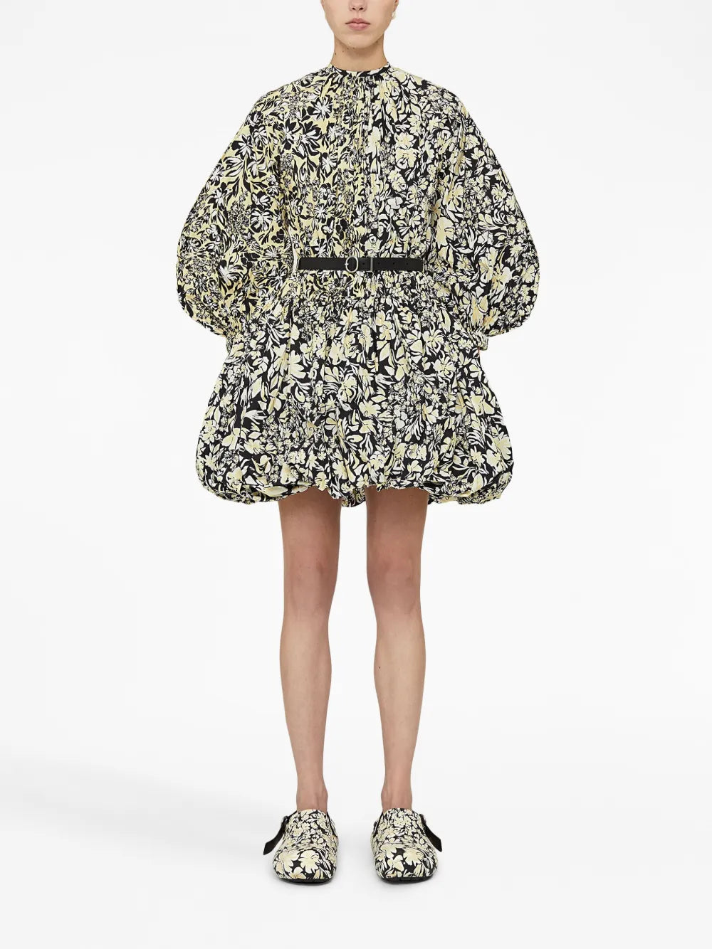 Floral-Print Puffball Dress