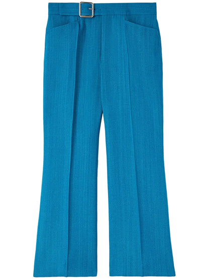 Belted Cropped Trousers