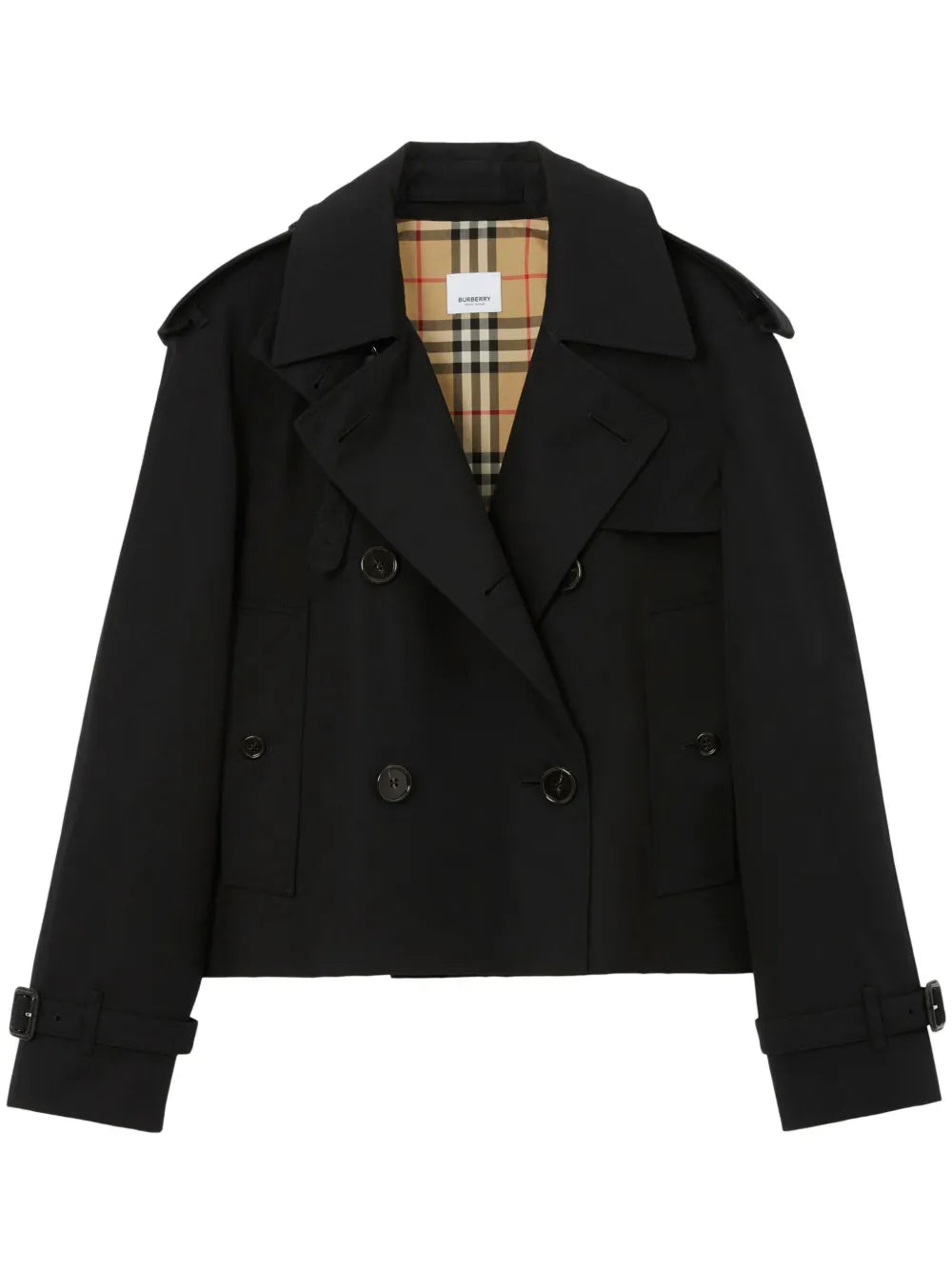 Double-Breasted Cropped Trench Coat