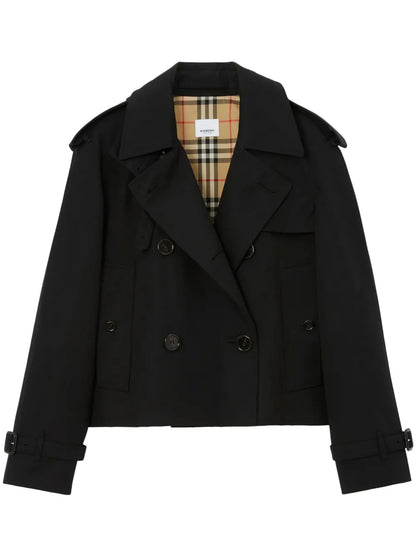 Double-Breasted Cropped Trench Coat