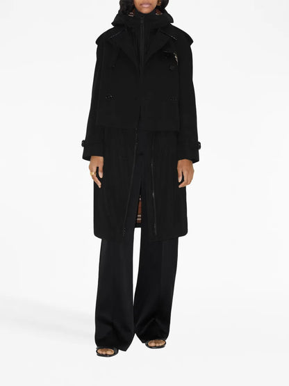Double-Breasted Cropped Trench Coat