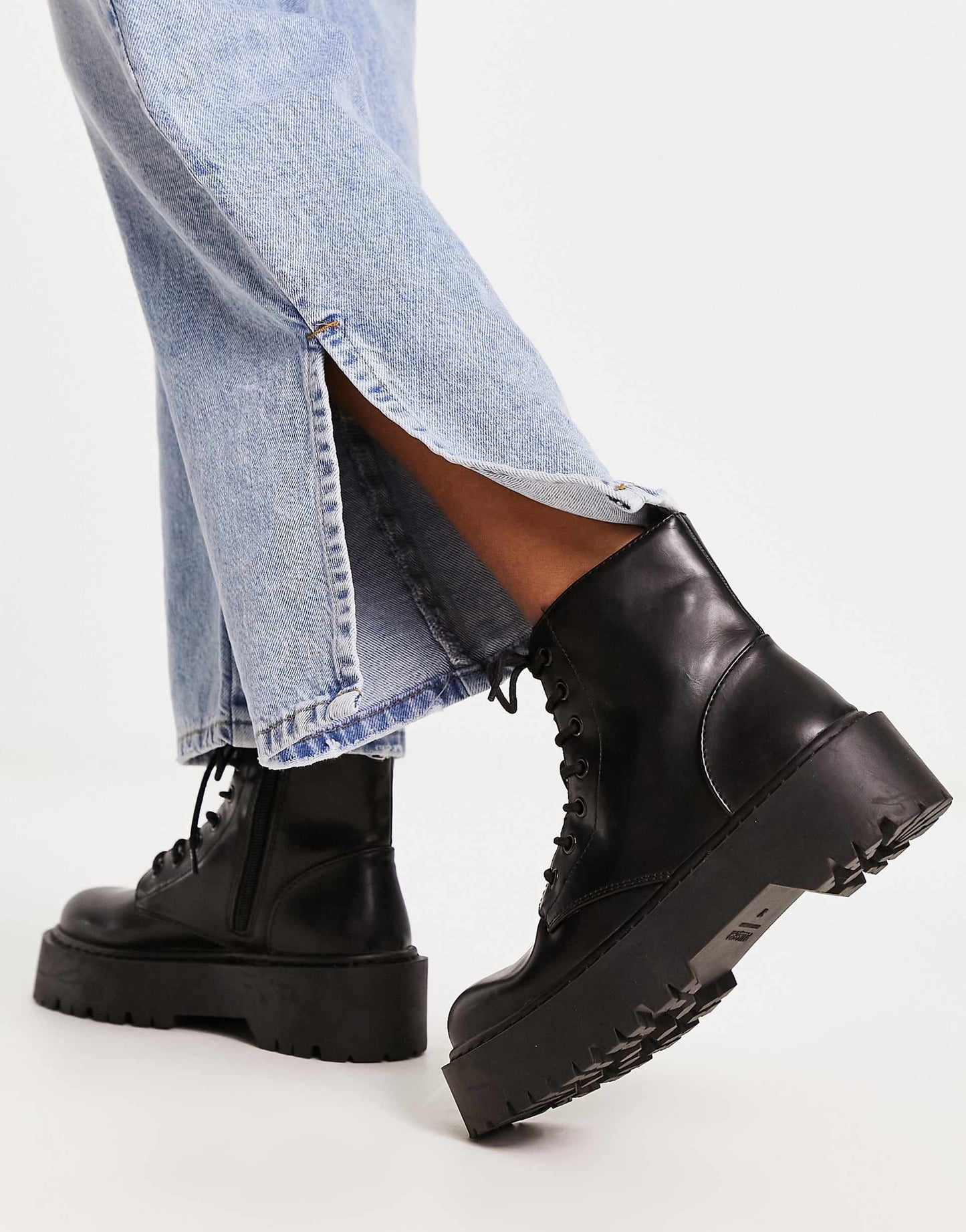 Lace Up Flatform Boot