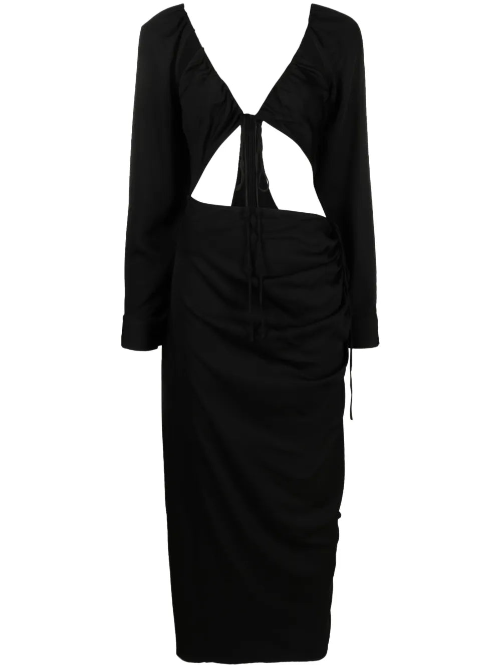 Cut-Out Long-Sleeved Dress