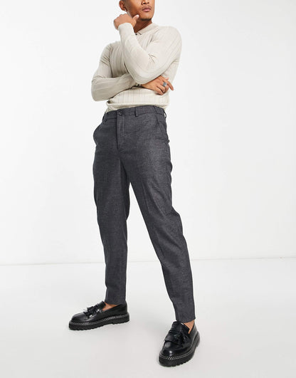 Slim Tapered Fit Smart Trousers
