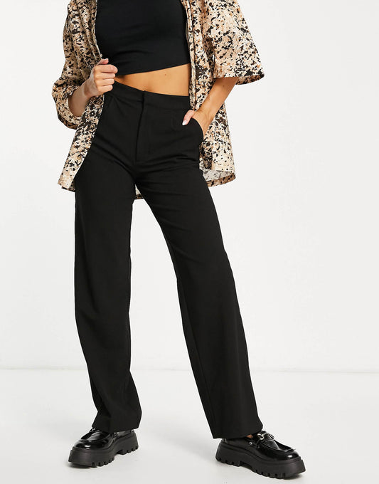Mid Waist Loose Fitting Trousers