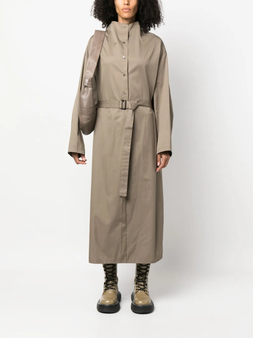 Belted-Waist Cotton Dress