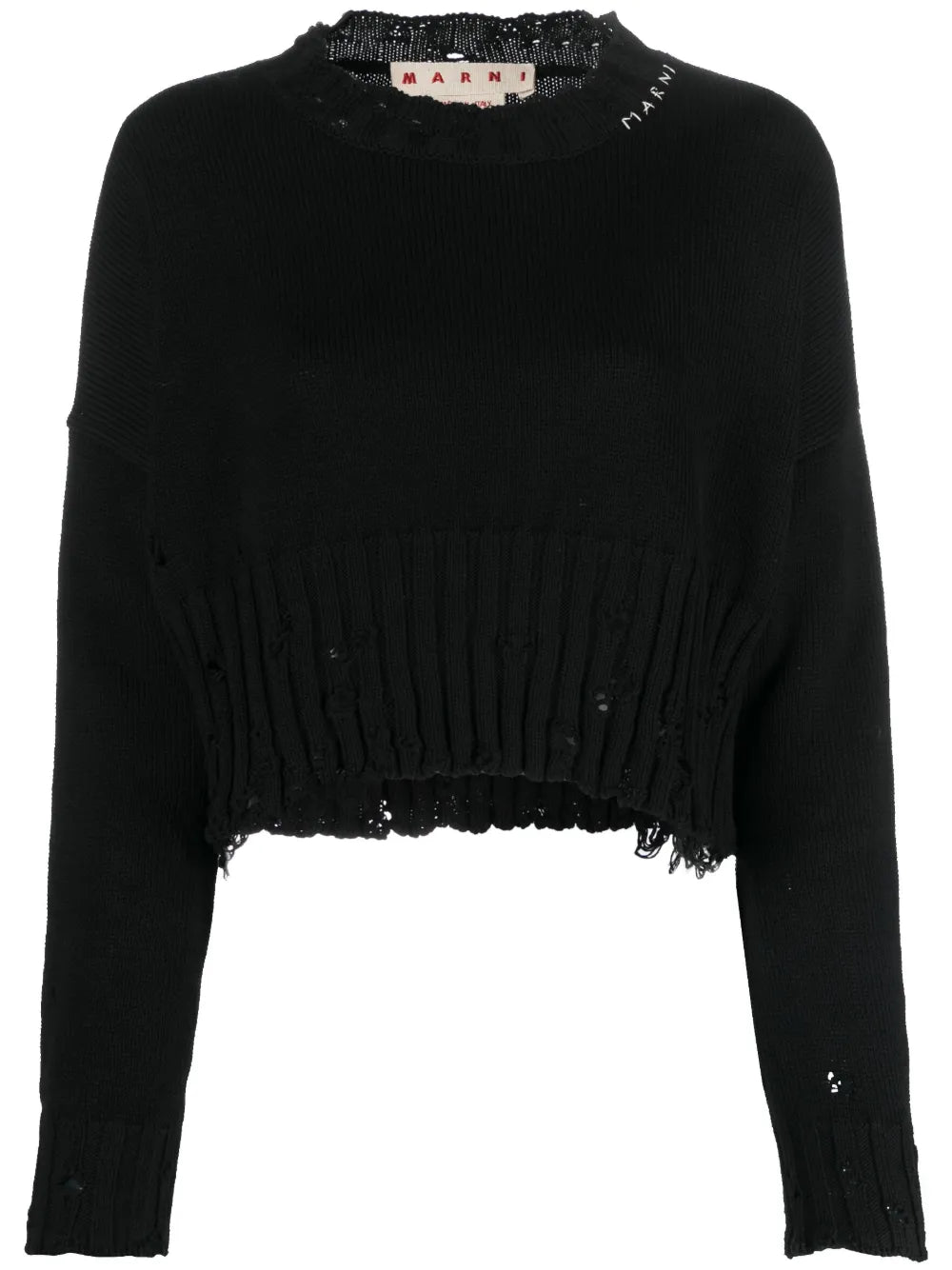 Distressed Cropped Jumper