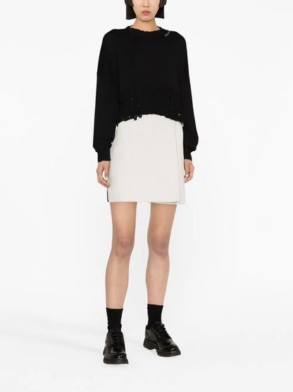 Distressed Cropped Jumper