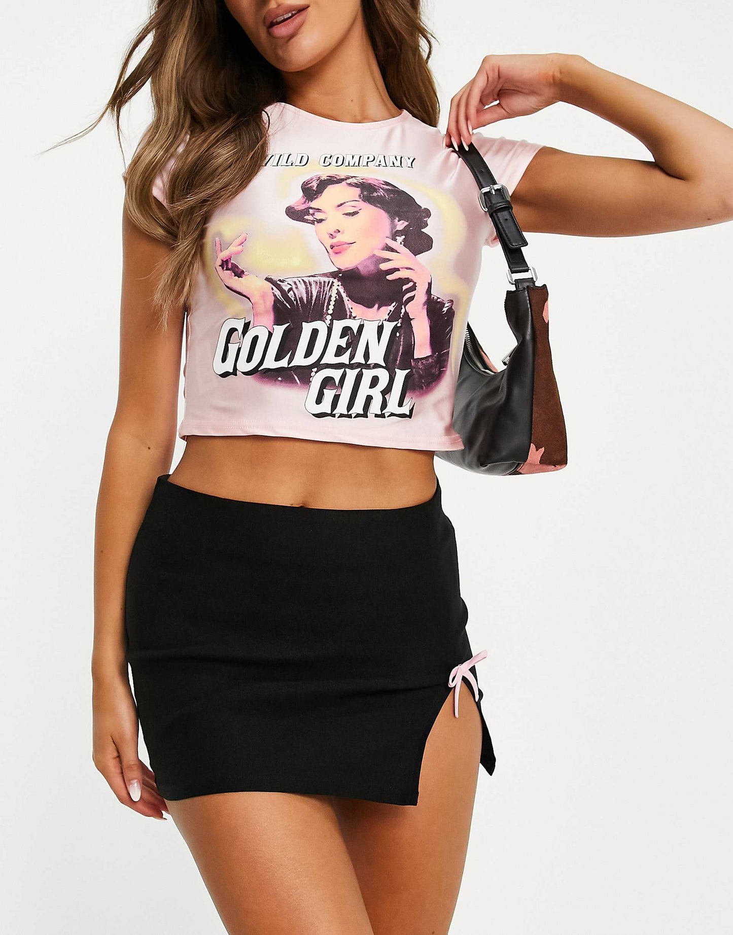 Bow Detail Mini Skirt Co-Ord