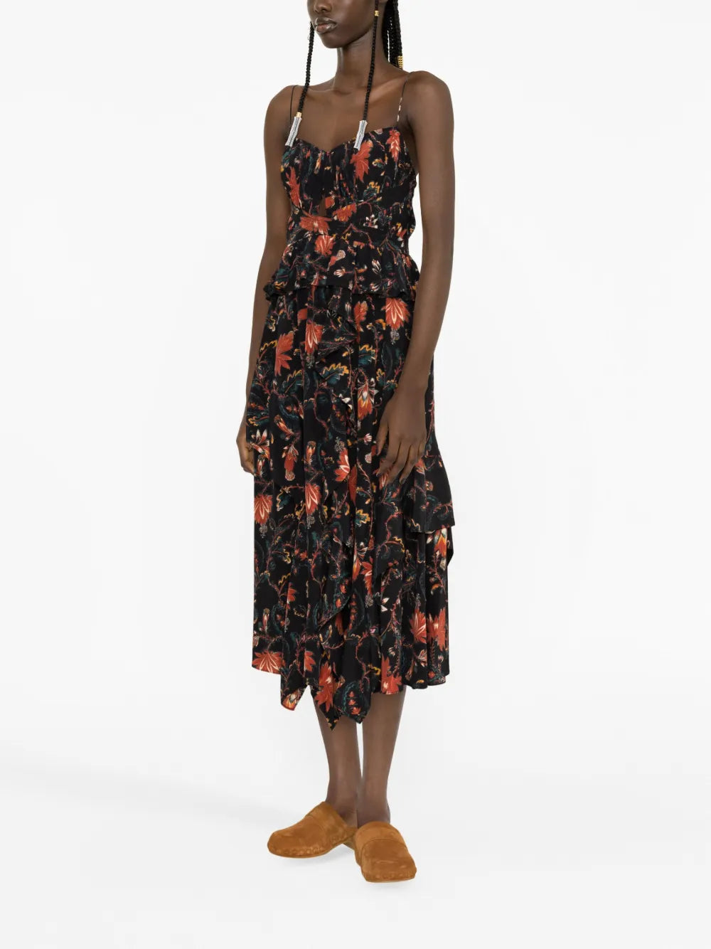 Renata Obsidian-Print Silk Dress