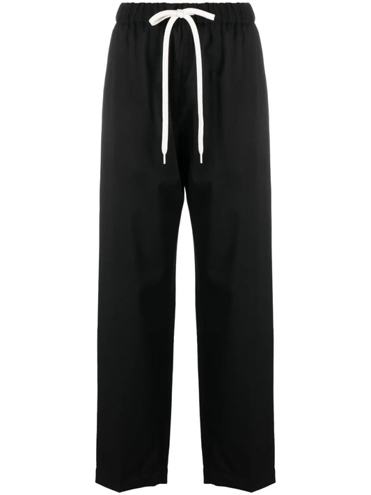 Drawstring-Waist Tailored Trousers