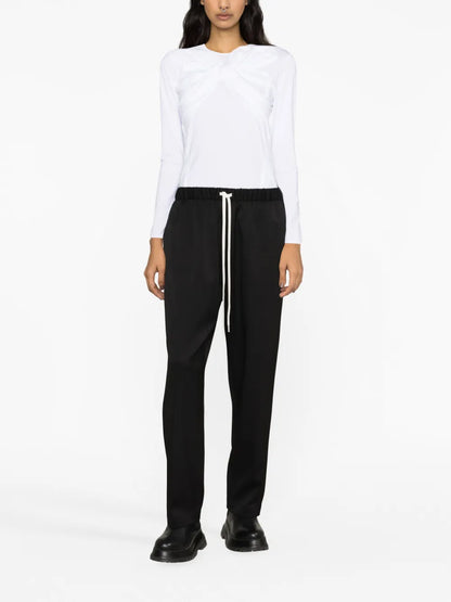 Drawstring-Waist Tailored Trousers