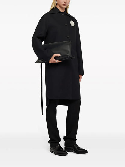 Asymmetric-Hem Cotton Coat