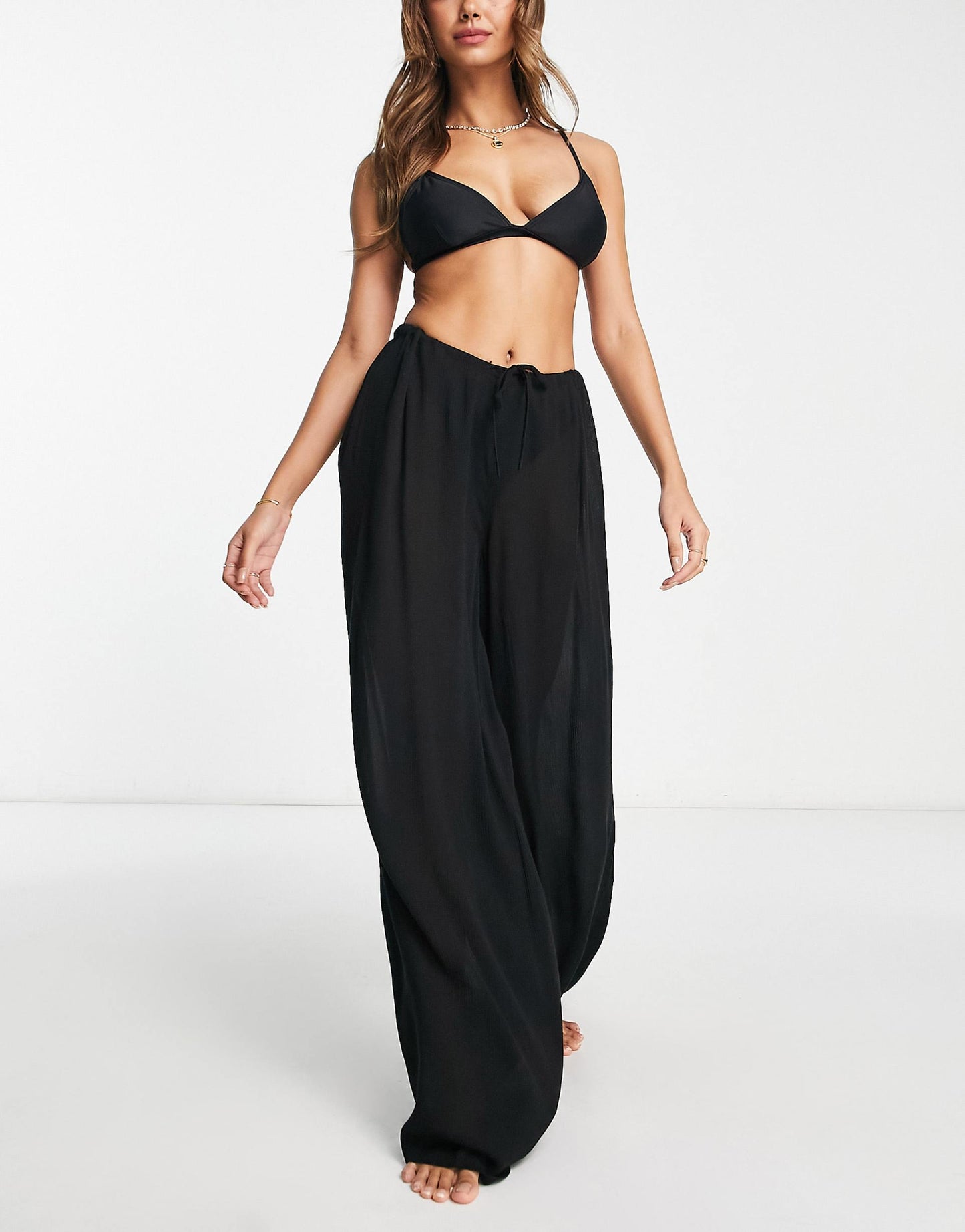 Drawstring Palazzo Beach Trouser