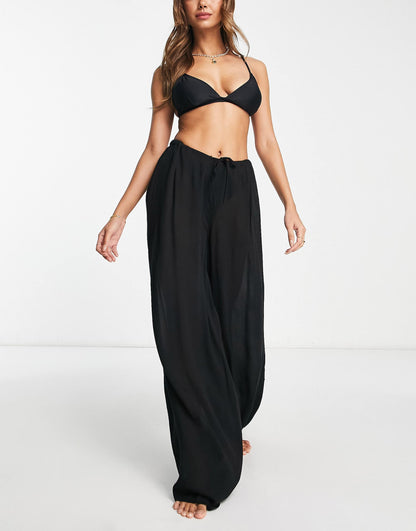 Drawstring Palazzo Beach Trouser
