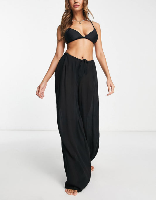 Drawstring Palazzo Beach Trouser