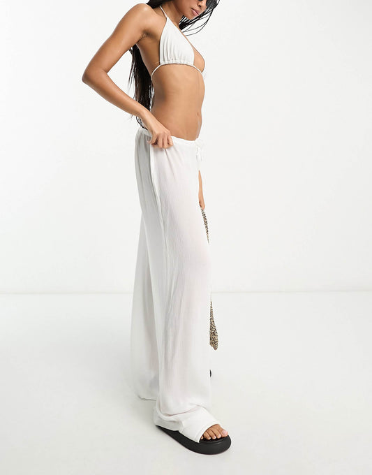 Drawstring Palazzo Beach Trouser