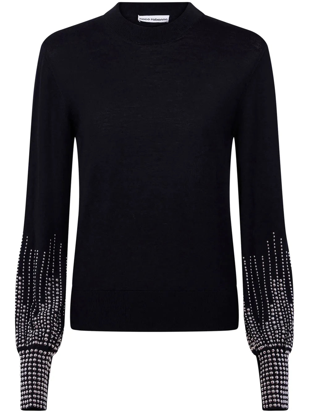 Stud-Cuffs Wool Jumper