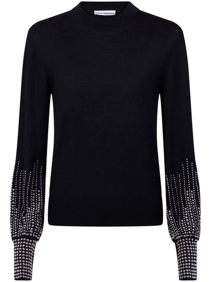 Stud-Cuffs Wool Jumper