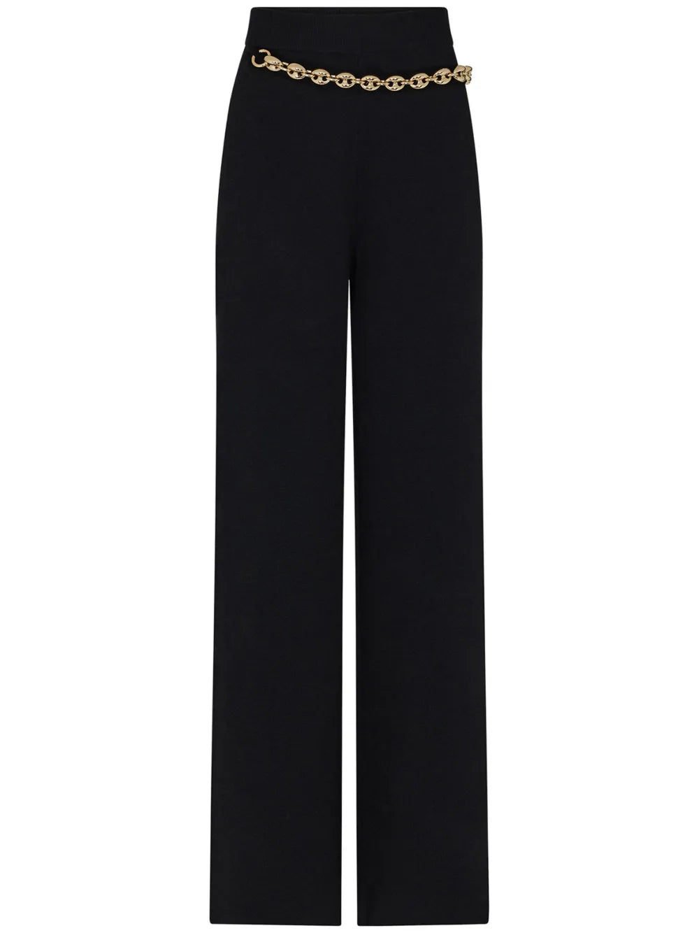 Chainmail-Detail Wool-Cashmere Trousers