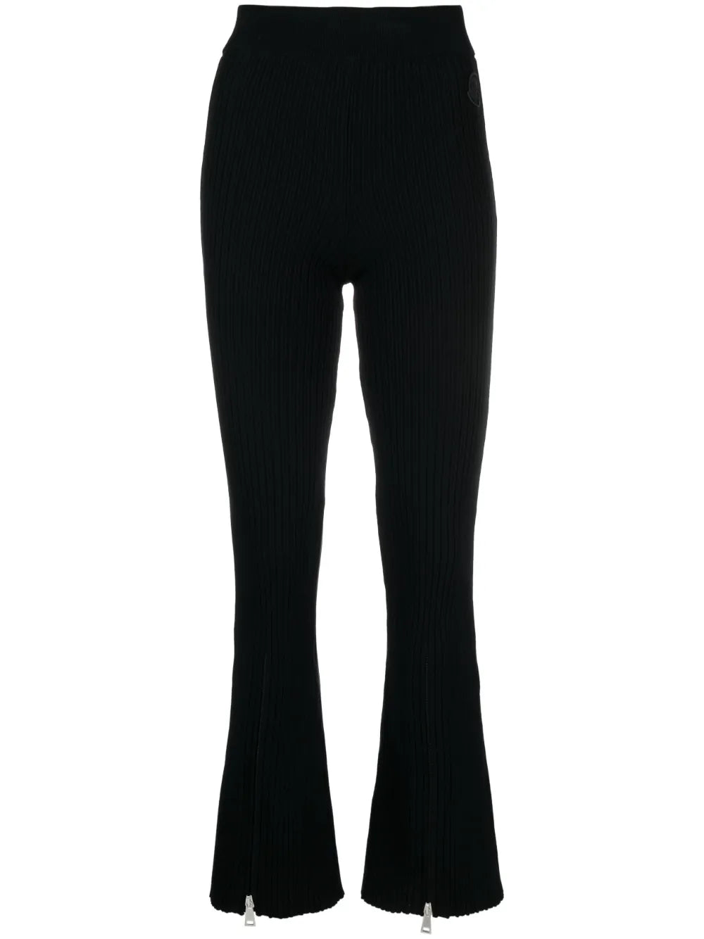 Ribbed-Knit Flared Trousers