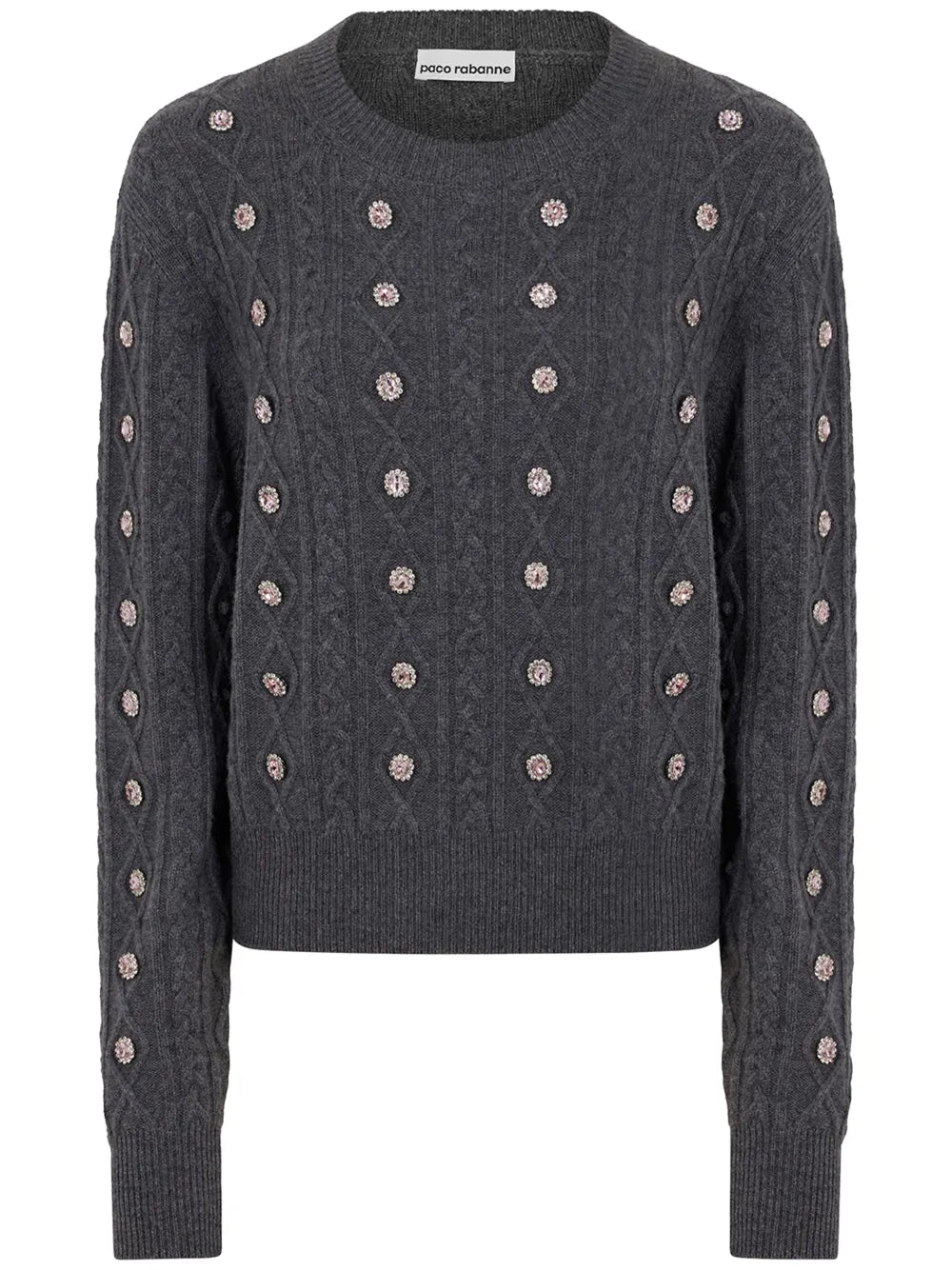 Crystal-Embellished Crew-Neck Jumper