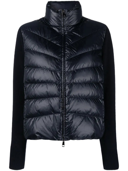 Contrasting-Sleeve Padded Jacket