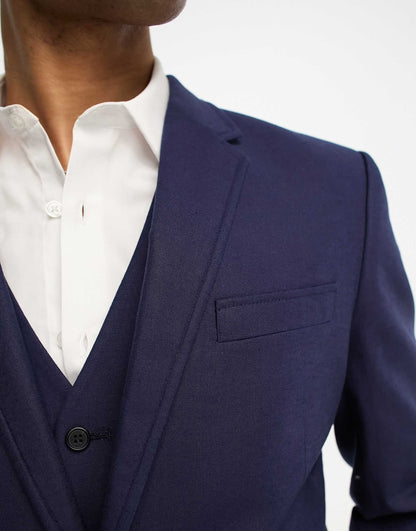Slim Linen Mix Suit Jacket