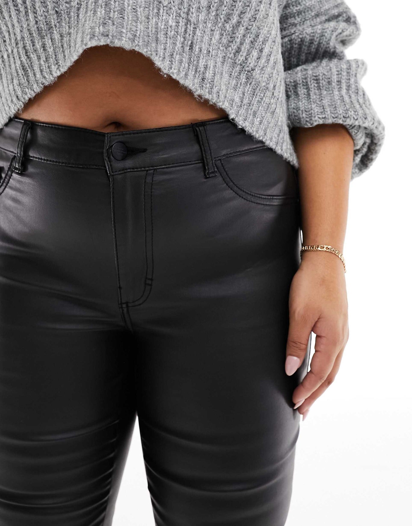 Curve Coated Skinny Jeans