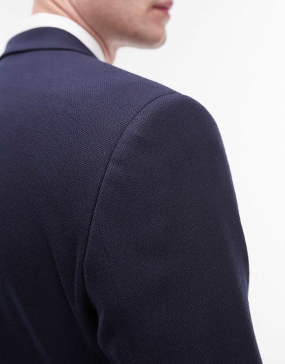 Skinny Textured Suit Jacket