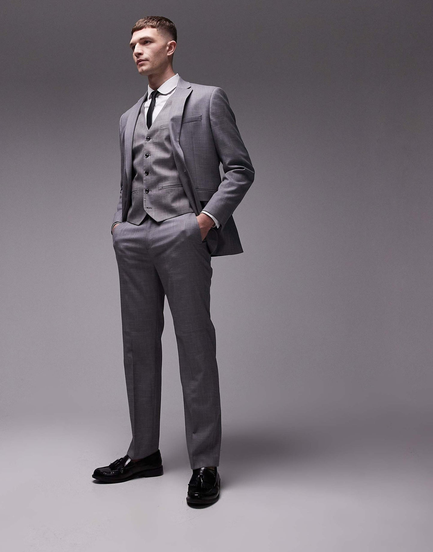 Textured Suit Waistcoat