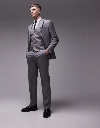 Textured Suit Waistcoat