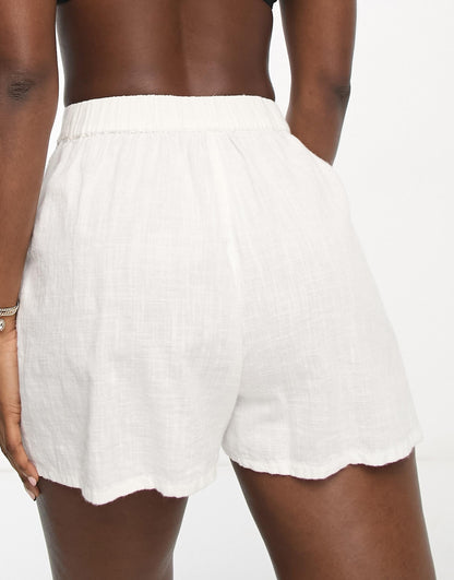 Cotton Textured Beach Short Co-Ord