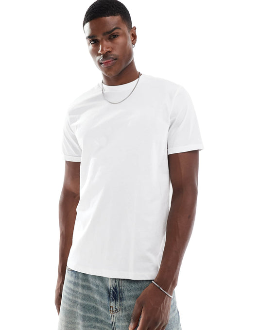 Essential Crew Neck T-Shirt With Roll Sleeve