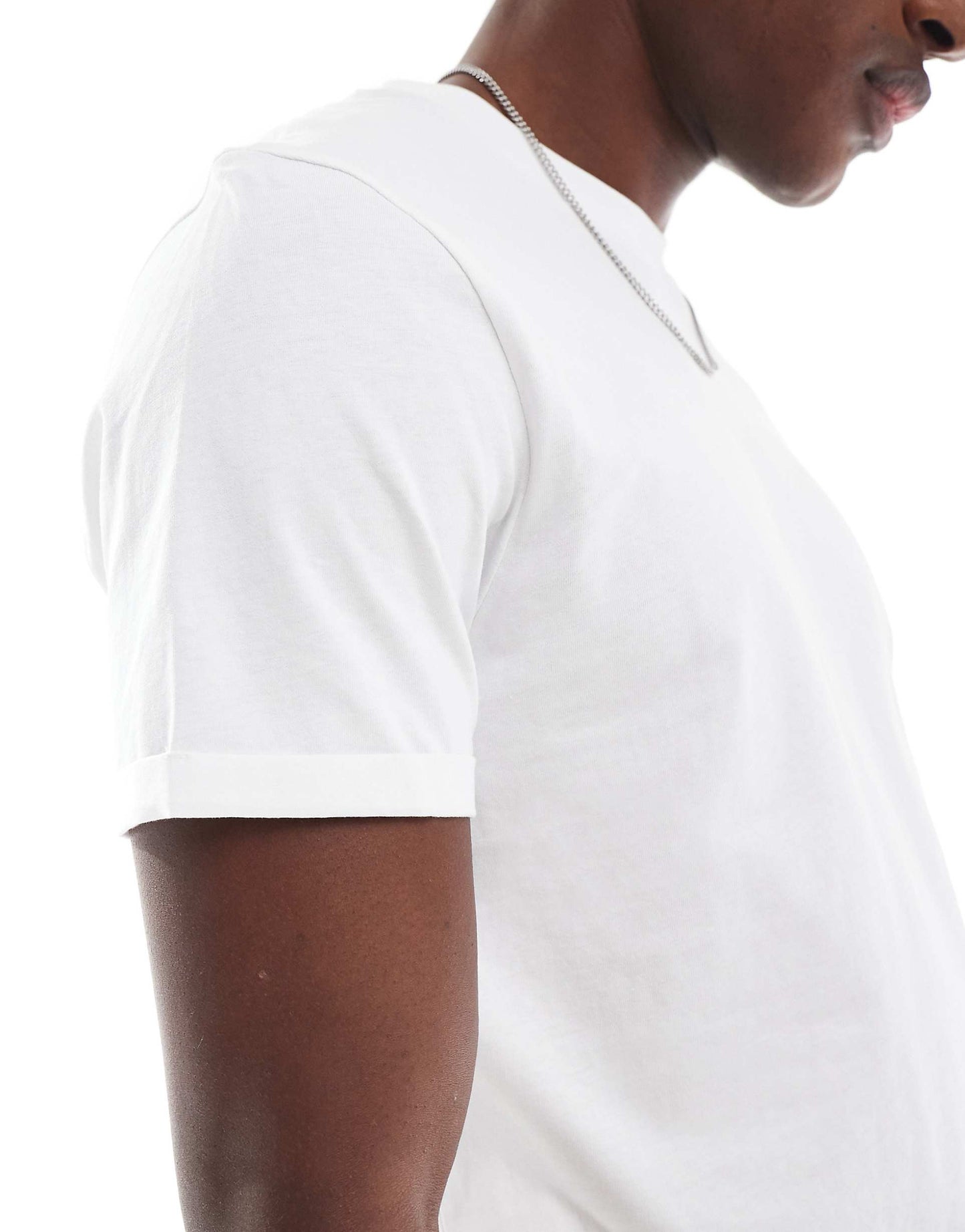 Essential Crew Neck T-Shirt With Roll Sleeve